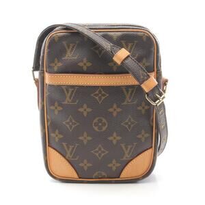 Louis Vuitton Danube Shoulder Bag Canvas Leather Monogram Brown